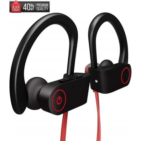 Black Friday Bluetooth Headphones,Best Wireless Earbuds IPX7 Waterproof Sports Earphones w/Mic HD Stereo Sweatproof in-Ear Earbuds Gym Running Workout 8 Hour Battery Noise Cancelling