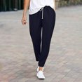 thumbnail image 2 of WMTBSRSW Pants for Women Fall Fashion High Waist Loose Fit Business Long Pant Casual Comfortable Solid Color Straight Leg Sweatpants with Pockets, 2 of 6
