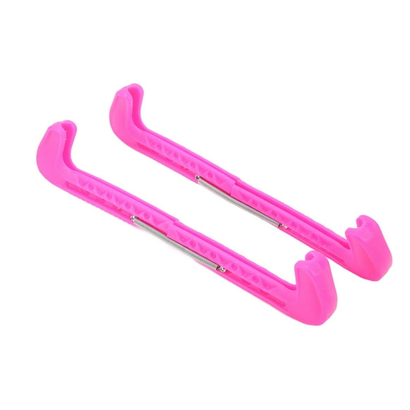 par de cubiertas para cuchillas de patín sobre hielo, protectores de cuchillas para patinaje artístico, Protector de cuchillas de plástico ajustable, color rosa YUNYI BRAND Deportes