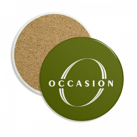 

Letter Expression Occasion Coaster Cup Mug Tabletop Protection Absorbent Stone