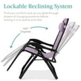 thumbnail image 6 of Best Choice Products Oversized Zero Gravity Chair, Folding Recliner w/ Removable Cushion, Side Tray - Lavender, 6 of 8