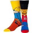 thumbnail image 4 of Cool Socks – Nickelodeon Cartoon 6-Pack Novelty Crew Sock Bundle Large – Soft Cotton Blend – Fun TV, 4 of 5