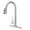 Brushed Nickel, variant on Kitchen Sink Faucet Brushed Nickel with Pause Button, High Arc Single Handle Kitchen Sink Faucets with Pull Down Sprayer Mix Hot and Cold Water with Deck Plate, Suit to 1 or 3 Holes