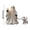 15 cm, variant on 2026 Eespoir Ghost & Pup Candle Holder, Halloween Walking Dog Ghost Decoration, Cute Ghost Dog Figurine Holding a Candlestick, Holiday Party Scene Decoration Tabletop Ornament
