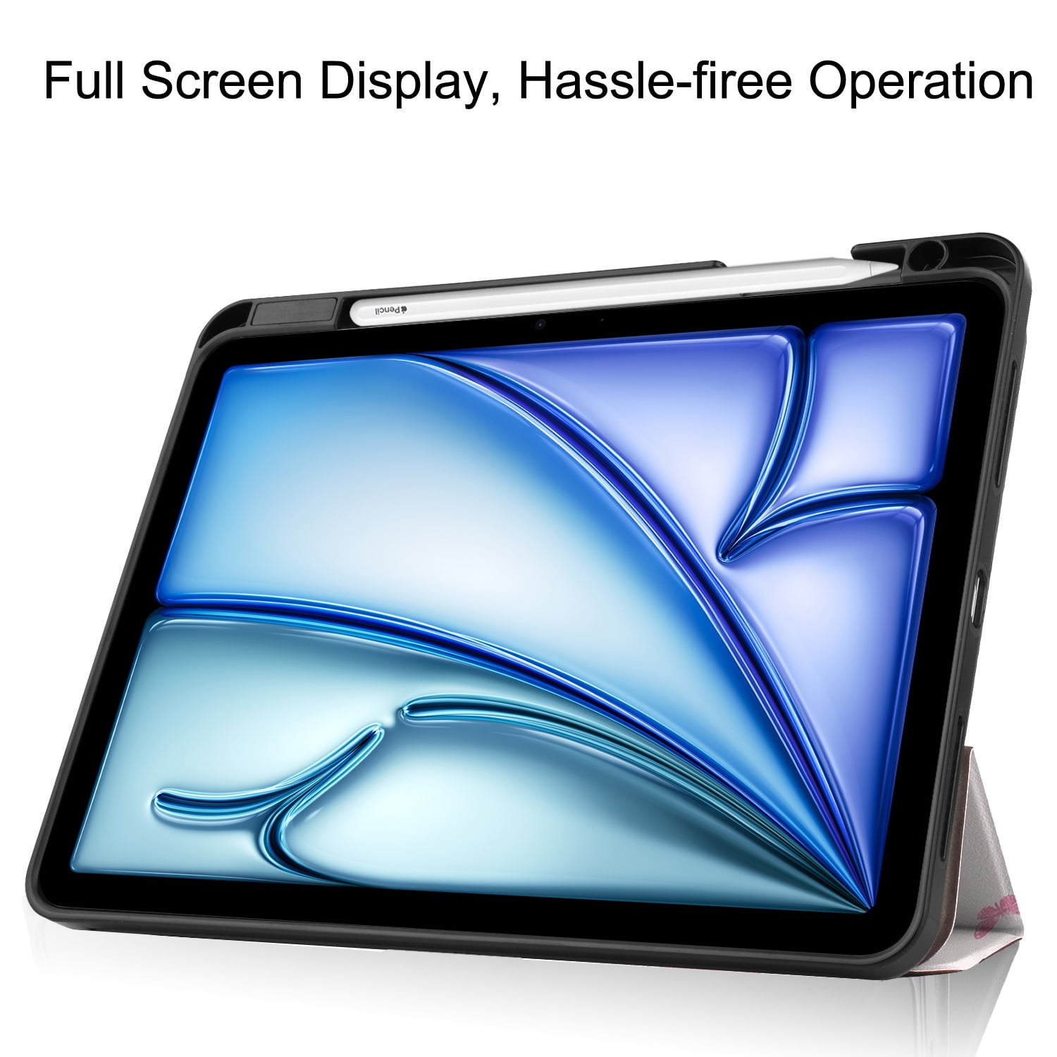 Allytechgroup iPad Air 11" M4 M3 M2 Case 2026 2025 2024, Slim Flip Smart Cover Auto Sleep Wake with Pencil Holder Multi Angle Veiwing Stand Shockproof Case for Apple iPad Air 11 inch, Butterfly Fairy