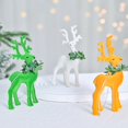 thumbnail image 2 of Flocking Christmas Wreath Plush Reindeer Cute Plastic Christmas Elk Pendants Festive Reusable Xmas Tree Hanging Ornaments, 2 of 5