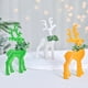 thumbnail image 5 of Flocking Christmas Wreath Plush Reindeer Plastic Cute Christmas Elk Pendants Reusable Festive Xmas Tree Hanging Ornaments, 5 of 5
