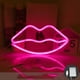 thumbnail image 3 of Encantadora luz de neón rosa con forma de labio: para San Valentín, aniversarios y fiestas. Alimentada por USB y batería., 3 of 8