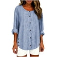 thumbnail image 2 of Neewe Womens Long Sleeve Shirts Casual Summer Fashion Ladie Tops Loose Fit Spring Lightweight Clothes Beach Vacation, 2 of 7