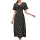 thumbnail image 1 of Vestido De Mujer Vestido de gasa de manga corta floral con cuello en V para mujer Cgtredaw Para estrenar, 1 of 1
