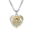 thumbnail image 4 of Pendentif Cœur de Maman Lettre d'Amour Collier Pierre Précieuse, 4 of 5