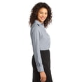 thumbnail image 3 of Port Authority Ladies Crosshatch Easy Care Shirt. L640 - 3XL Navy Frost, 3 of 6