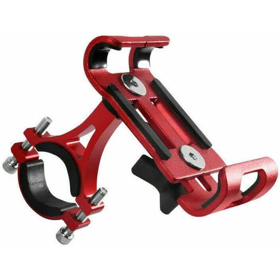 Bike & Motorcycle Phone Holder – 360° Rotating Handlebar Mount with Anti-Slip Grip, Heavy-Duty Aluminum Alloy Universal Cell Phone Cradle for Bicycles, Scooters, Motorcycles