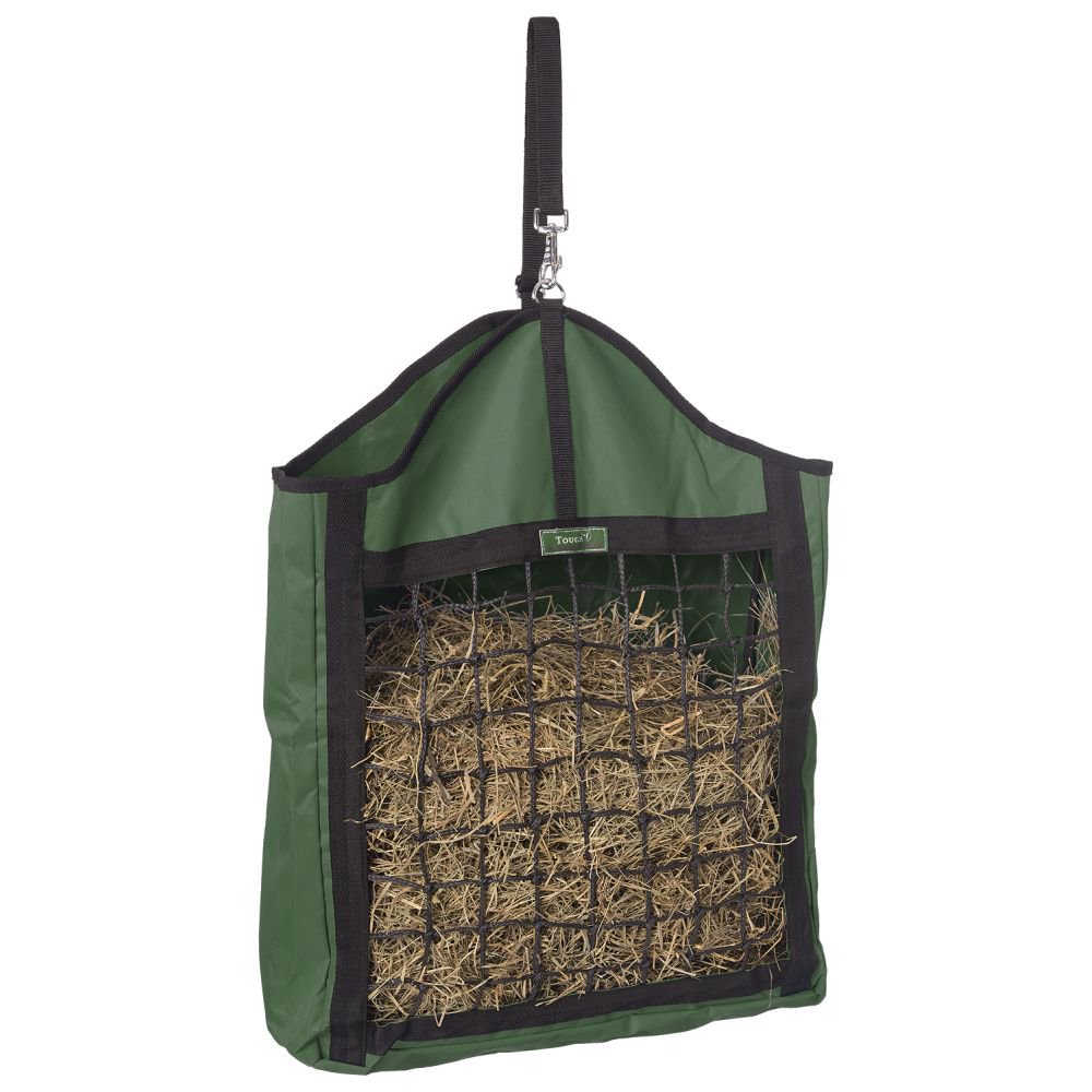 Tough1 Nylon Hay Bag w/ Slow Feed Net Hunter Gree