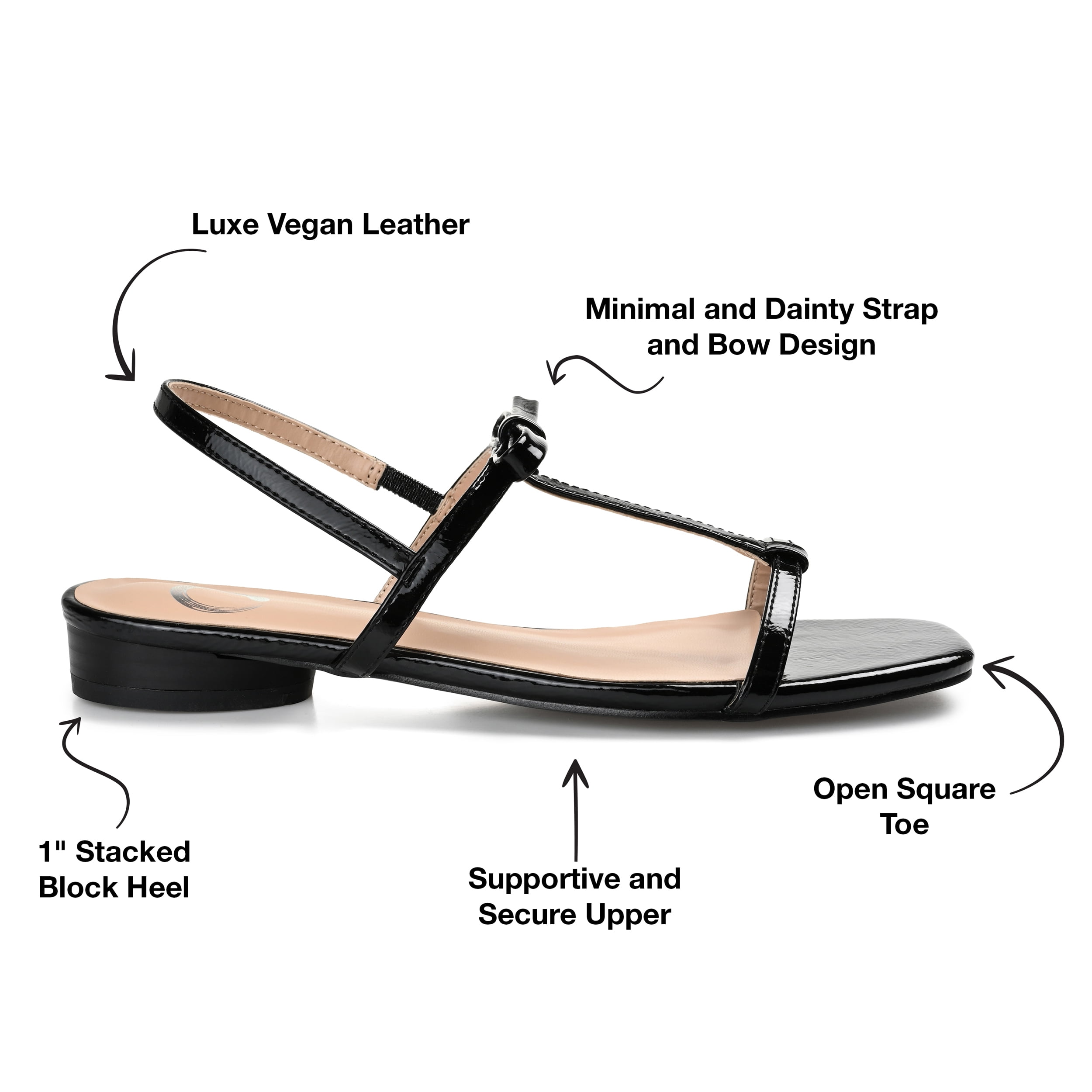 Journee Womens Zaidda Sling Back Flat Sandals