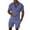 Navy, variant on Men Outfit Set Striped Two Piece Suit Zipper Short Sleeve Top And Drawstring Pocket Shorts For Men Summer Casual Matching Set Blue XL