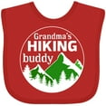 thumbnail image 3 of Inktastic Grandma's Hiking Buddy with Mountains and Trees Boys or Girls Baby Bib, 3 of 4