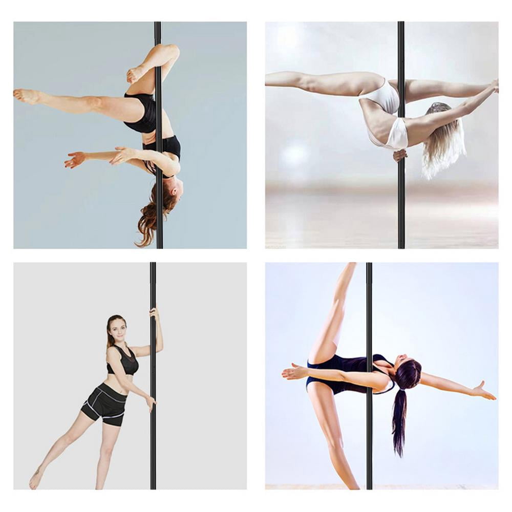 Spinning Dance Stripper Pole Kit For Home Fitness And Professional Dancing Adjustable Height And Removable Static Base Dance Pole
