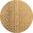 thumbnail image 1 of Ahgly Company Indoor Round Abstract Brown Modern Area Rugs, 7' Round, 1 of 4