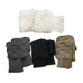 thumbnail image 4 of Tachiuwa 4 Pairs Boot Cuffs Crochet Knitted Socks Boot Cuffs Topper Winter Warm Acrylic, 4 of 6