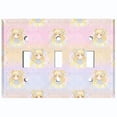 thumbnail image 2 of Metal Light Switch Wall Plate Outlet Cover (Pink Pop Star Dreamy Sky Cloud - Triple Toggle), 2 of 2