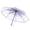 Purple, variant on Clear Transparent 3 Fold Compact Umbrella,Cherry Blossom Print Rain Umbrella