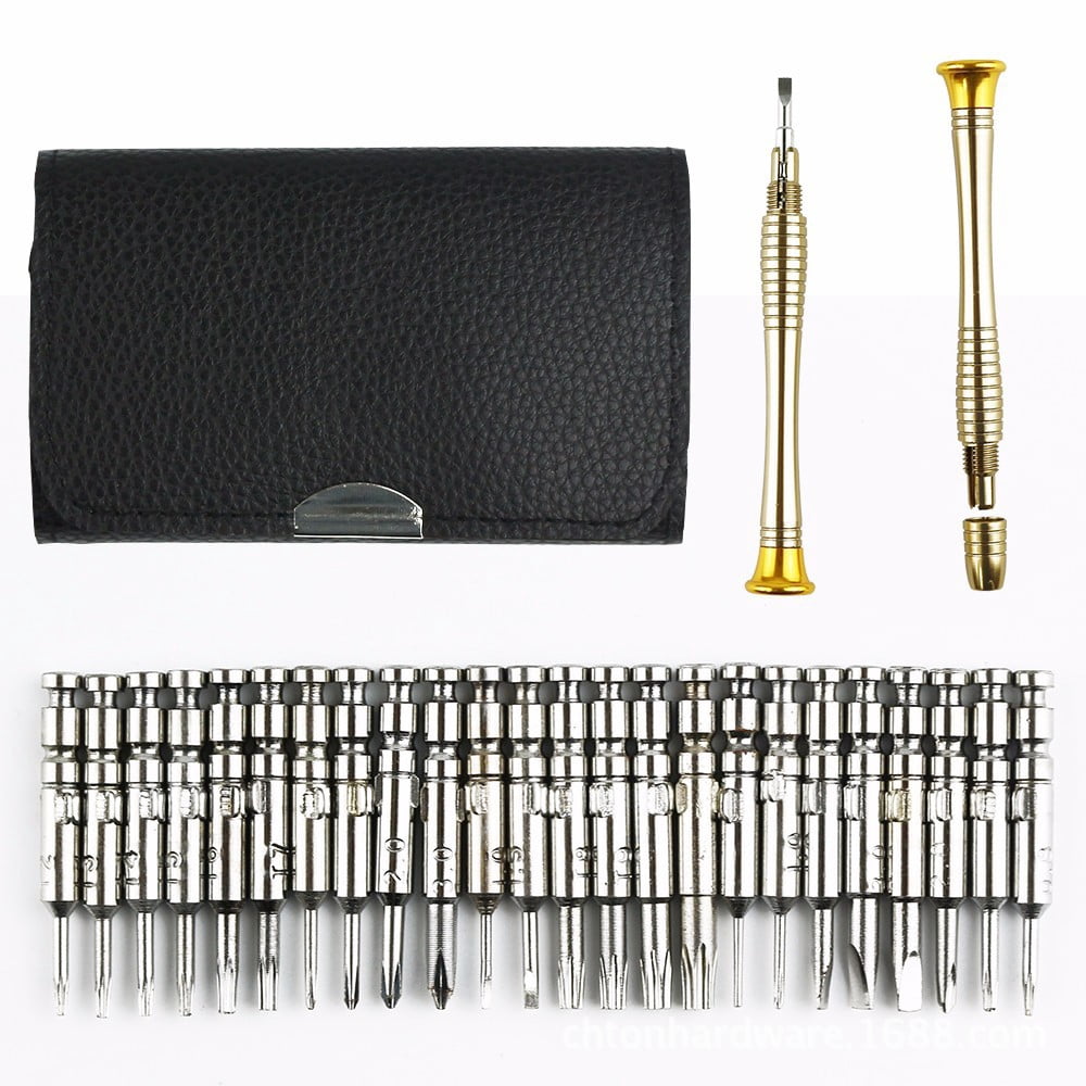 Jinsinto Screwdriver 25 in 1 combination of screws set of leather bags screwdriver phone glasses repair disassembly tool set