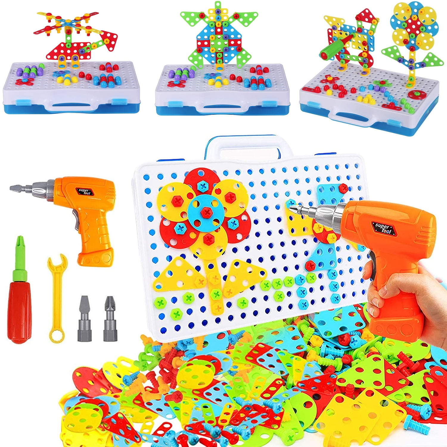 Children Toys for Boys Pretend Play Tool Set Screwdriver Drills Puzzle  Montessori Game Furadeira Fingir Jogar Building Toy Gift