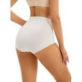 thumbnail image 2 of DARING DIVA Women's High Waist Briefs Flatten Stomach Shapewear Panties White S, 2 of 6