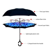 Floral Inverted Double Layer Umbrella