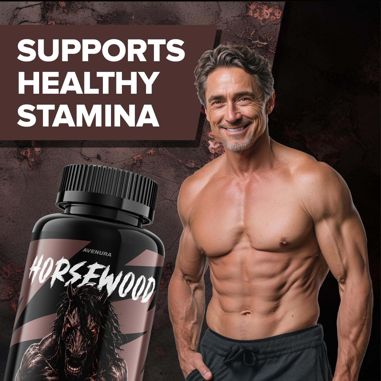 Horsewood for Men Capsules –  Advanced Formula Natural Supplement Pills for Active Lifestyle, 1 Pack, 60 Capsules