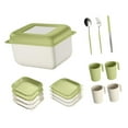 thumbnail image 4 of Dinnerware Sets Outdoor Tableware Set Cups Plates Nordic Reusable Box Cutlery Utensils Outdoor Cutlery Set for RV Outdoor Dorm Home Kitchen Style D, 4 of 7
