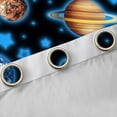 thumbnail image 4 of Feelyou Blue Stars Blackout Curtains Set of 2 (52x84 Each), Space Planet Window Curtains, 4 of 6
