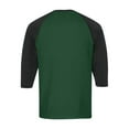 thumbnail image 5 of Summer Henley Shirts for Men Raglan 3/4 Sleeve Jersey Baseball T-Shirts Casual Cotton Sport Athletic Tee Tops Dark Green XL, 5 of 5
