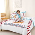 thumbnail image 4 of jejeloiu Initial Letter L Full Size Comforter Sets,Baseball Games Bedding Sets For Ball Gamer Reversible 3 Pieces, 4 of 7