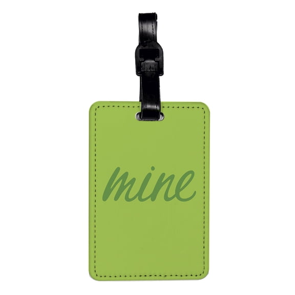 Mine Green Funny Faux Leather Travel Luggage Tag