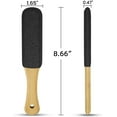 thumbnail image 3 of LQQBOX Feet Scrubber Handle Wooden Foot File Callus Remover Professional Pedicure Foot Rasp Removes for Cracked Heels Dead Skin Corn Hard Skin(2Pcs,Black), 3 of 7