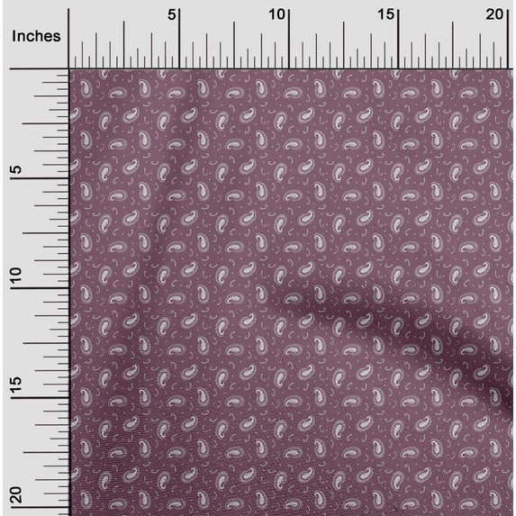 oneOone Viscose Jersey Fabric Dot & Paisley Small Printed Craft Fabric BTY 60 Inch Wide