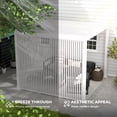 thumbnail image 3 of Mirador 111S Outdoor Pergola Aluminum Deco Wall Skyline 1/3 13' Side, White (Not Pergola), 3 of 7