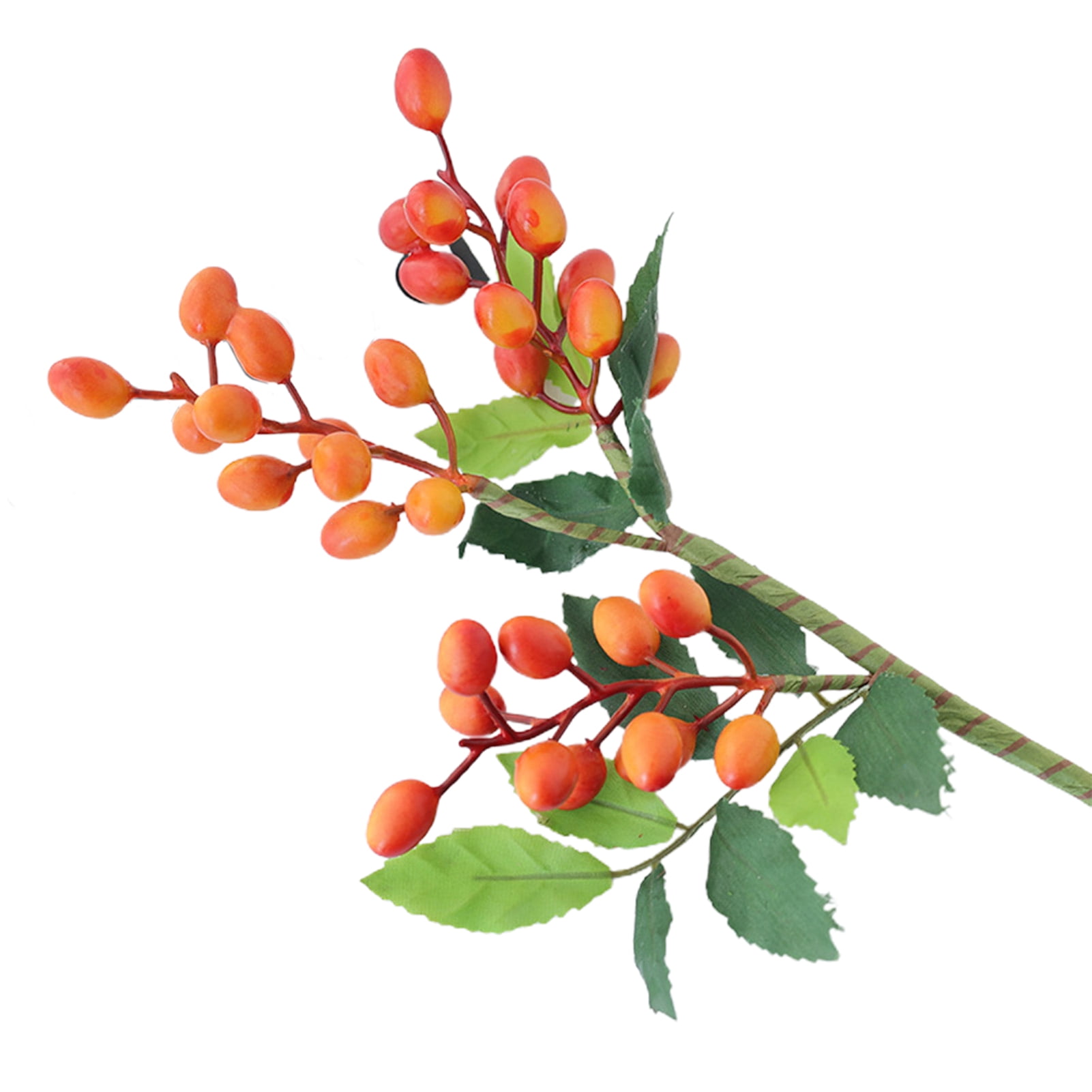 Artificial Pip Berry Stems,Orange Berry Stems Berry Spray Picks for