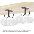 thumbnail image 2 of HAHADAXA Under Cabinet Mug Rack Under Cabinet Mug Rack Shelf Hanging Cup Storage Holder Display Organizer with 2 Hooks 6PCS, 2 of 7