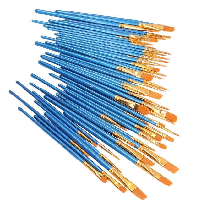 Juego de pinceles de pintura ANGGREK cerdas de nailon azul 50 Uds