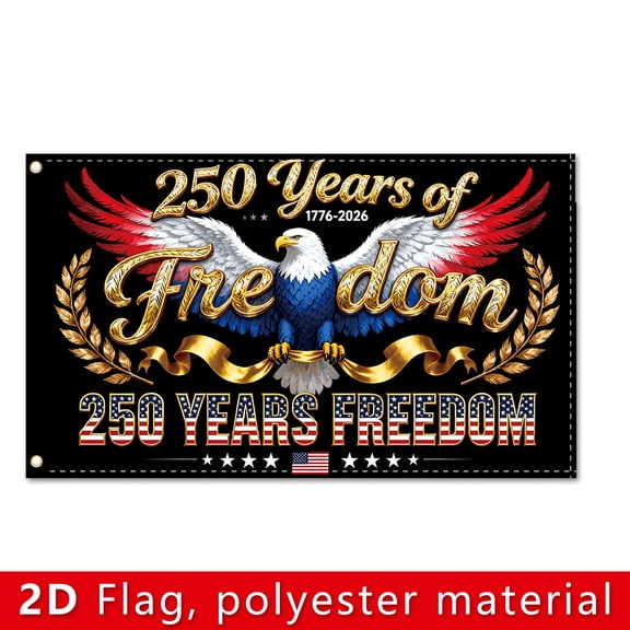 3 x 5 FT 250th Anniversary USA Outdoor Flag,  American Anniversary Flag We The People 1776-2026 Patriotic Yard & House Banner for 4th of July Independence Day
