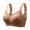 Khaki, variant on Womens Bras New Plus Size No Underwire Top Bra Thin Breathable Big Breasts To Show Small Beauty Back Four Bra Comfortable Seamless Underwear Womens