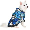 thumbnail image 2 of Haiem Blue and White Butterflies for Winter Dog Hoodie Sweatshirts with Pockets Warm Dog Clothes for Small Dogs Chihuahua-Medium, 2 of 7