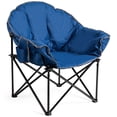 thumbnail image 2 of Silla Plegable Costway de Camping Con Cojín Portavaso y Bolsa de Transporte Azul Marino 62 x 62 x 90 cm, 2 of 10