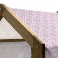 thumbnail image 5 of Ikat Pet House, Classical Pattern Design in Pastel Feminine Colors Retro Illustration, Outdoor & Indoor Portable Dog Kennel with Pillow and Cover, 5 Sizes, Lilac White, by Ambesonne, 5 of 5