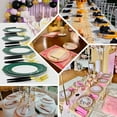 Efavormart 10 Pack 10" Blush Rose Gold White Plastic Party Plates With ...