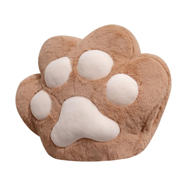 Cojín con forma de pata de gato, manta con forma de pata de gato, cojín decorativo con forma de pata de gato, regalo de cumpleaños, cojín de oficina, sofá Marrón oscuro