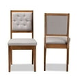 thumbnail image 2 of Baxton Studio Gideon Modern & Contemporary Dining Chair Set, Grey and Walnut Brown (Set of 2), 2 of 5